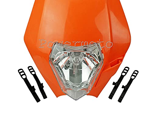 Amazon | オートバイオレンジモトクロスヘッドライトenduroスーパー